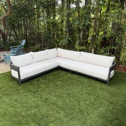 Restoration Hardware BALMAIN ALUMINUM LEFT-ARM L-SECTIONAL. Outdoor patio couch/sofa. RH