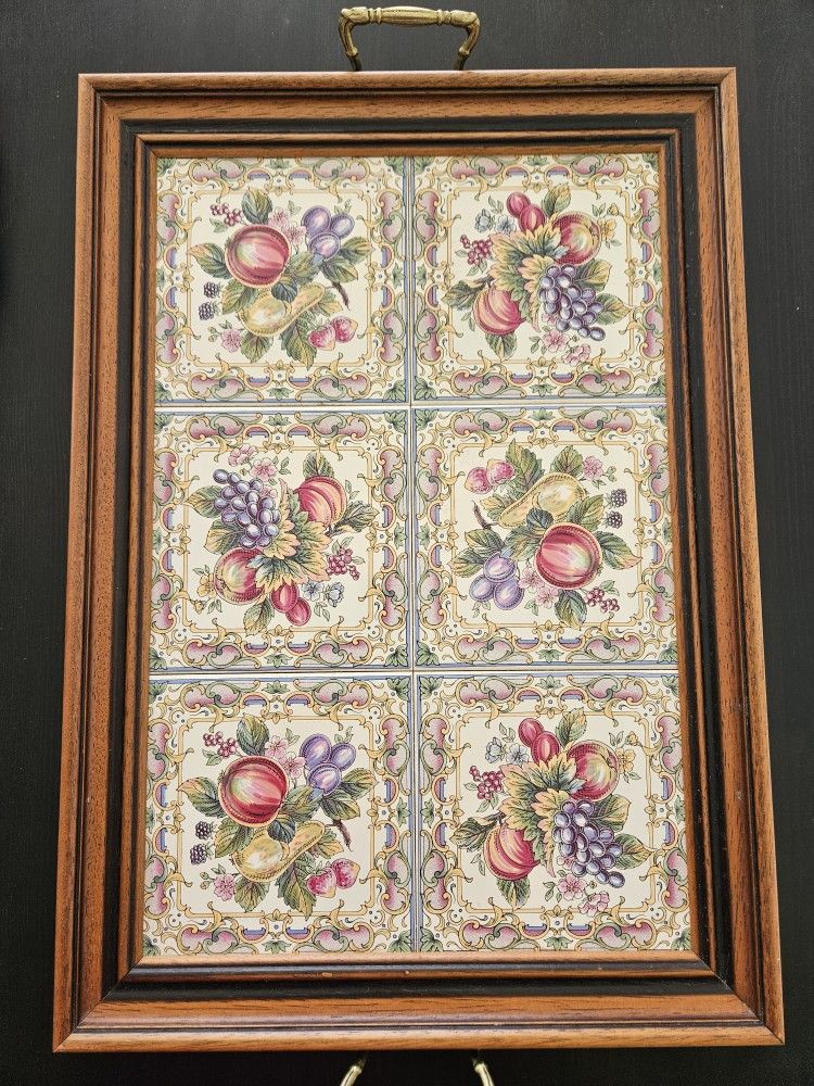 Vintage Tilecrafts Victorian Floral Tea Tray