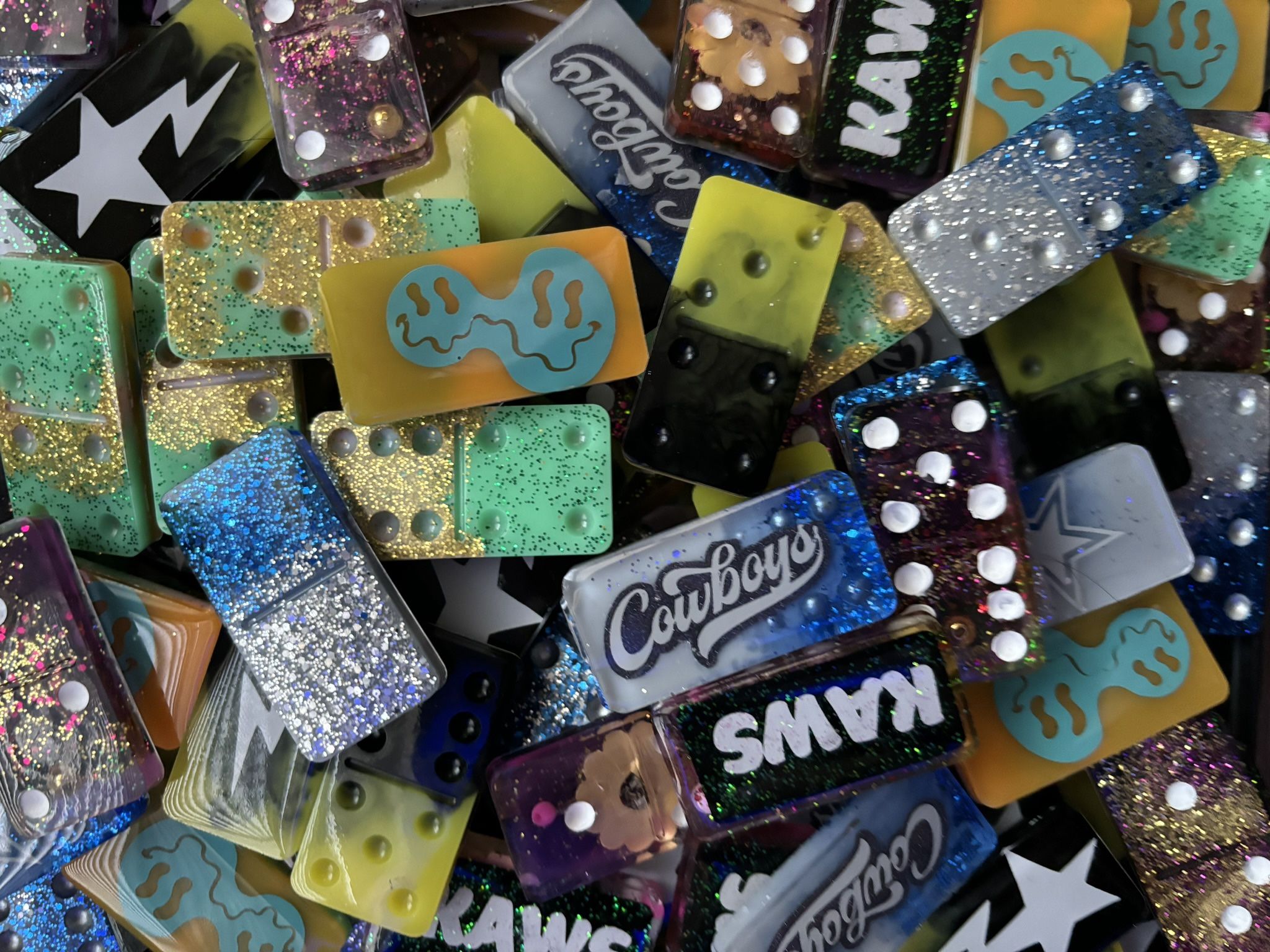 Custom Epoxy Dominos & Ashtrays