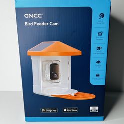 GNCC Smart Bird Feeder with Camera Wireless Outdoor, 1080P Wild Bird Feeders, Auto Bird 