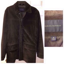 Men's brown suede Banana Republic coat