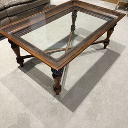 Glass Top Coffee Table (48” L x 31” W x 20” Tall)