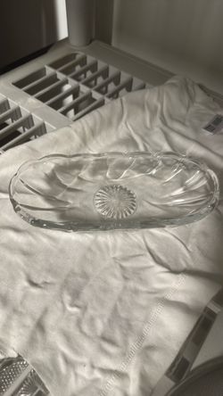 Clear Glass Oval Serving Dish