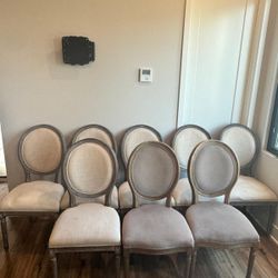 8 Beautiful fine and SOLID Dining chairs