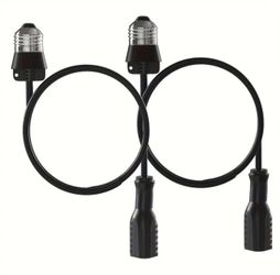 Light Socket to AC Power Outlet Edison Plug 3 FT Cable - Nova Sound