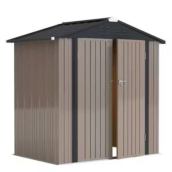 4 ft. W x 6 ft. D Outdoor Storage Metal Shed