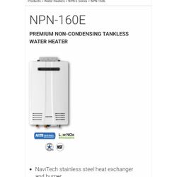 Navien Tankless Water Heater 160 E