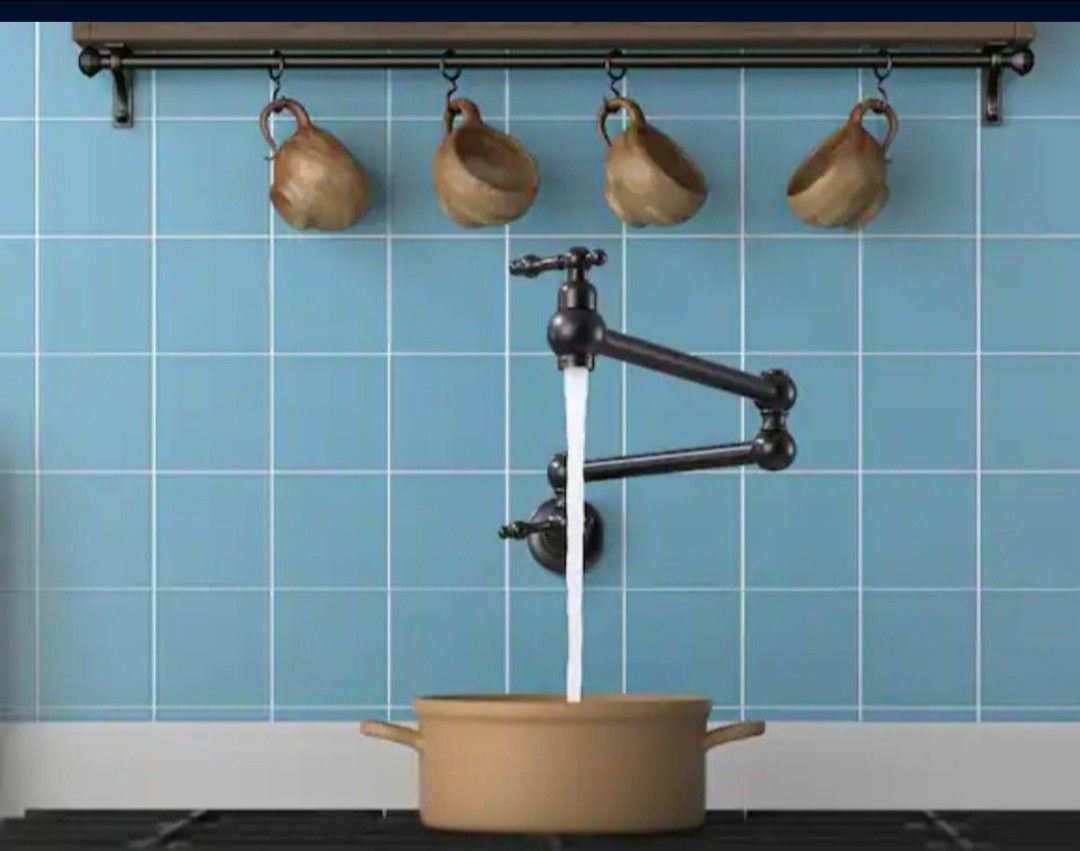 Luxury Wall Mount Sturdy Pot Filler In Bronze