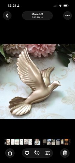 6 piece golden birds set