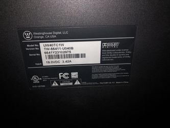 Westinghouse tv 40in