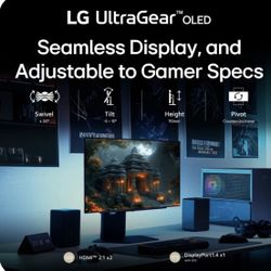 32 Inch UltraGear Glossy OLED Dual Mode 4K UHD 165Hz Or FHD 330Hz 0.03ms Monitor