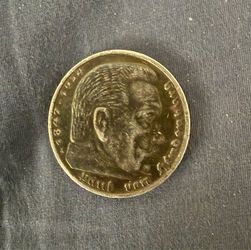 1937 German 5 Mark Coin