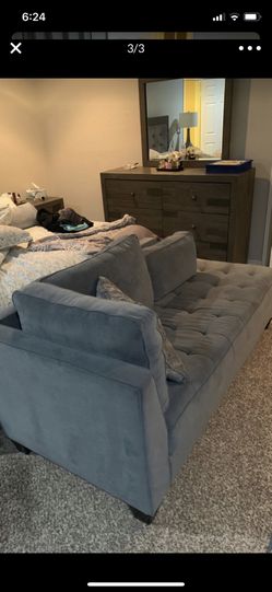 Sofa/ chaise light gray like new