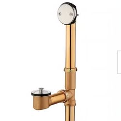 Everbilt 20 Ga Brass Tubing Twist And Push Drain Plug with Bath Drain 1 1/2 In