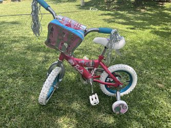 New children's bicycle with training wheels Barbie