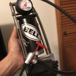 Bicycle Bike Pump Push Pedal Nice Bell Air Pressure Gauge 