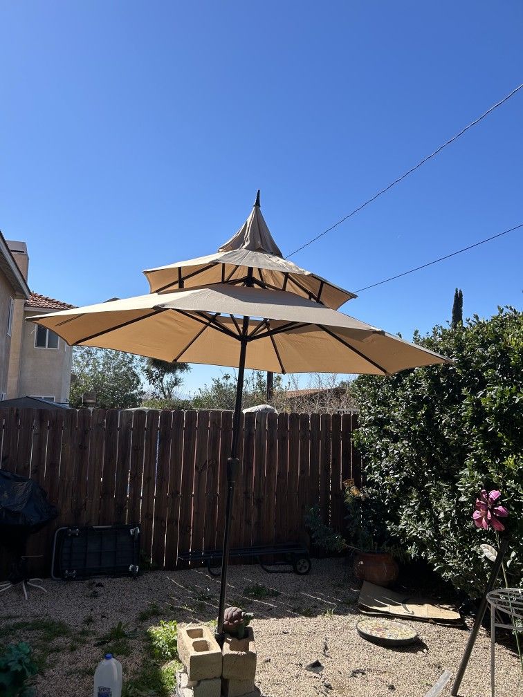 9" FT Pagoda Market Umbrella Patio Color: Tan Kaky Base Not Included