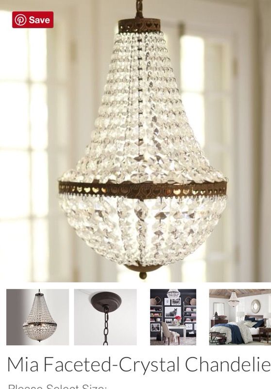 Pottery barn Mia faceted crystal chandelier
