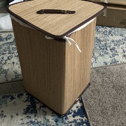Bamboo laundry hamper