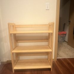 Wood Bookshelf / Storage Shelf
