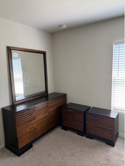 Vanity with Mirror and 2 Night Stands