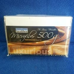 New, 500g Performance Micro-fiber Twin Sheet Set