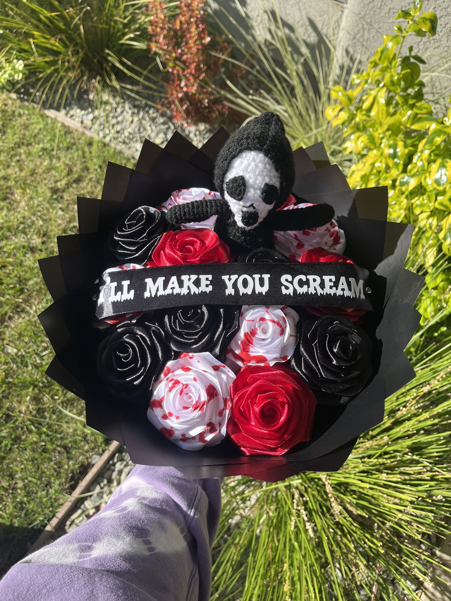 Crocheted Plushie Spooky Bouquet 