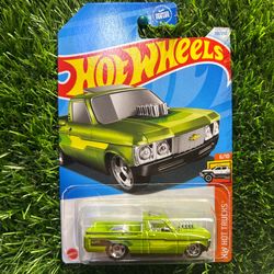 Green 1967 Chevrolet pickup truck #HotWheels