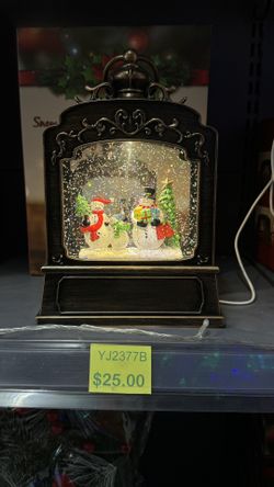 Christmas Lantern Snow Globe With Light And Music 