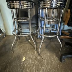 2 Metal Stools 30” 