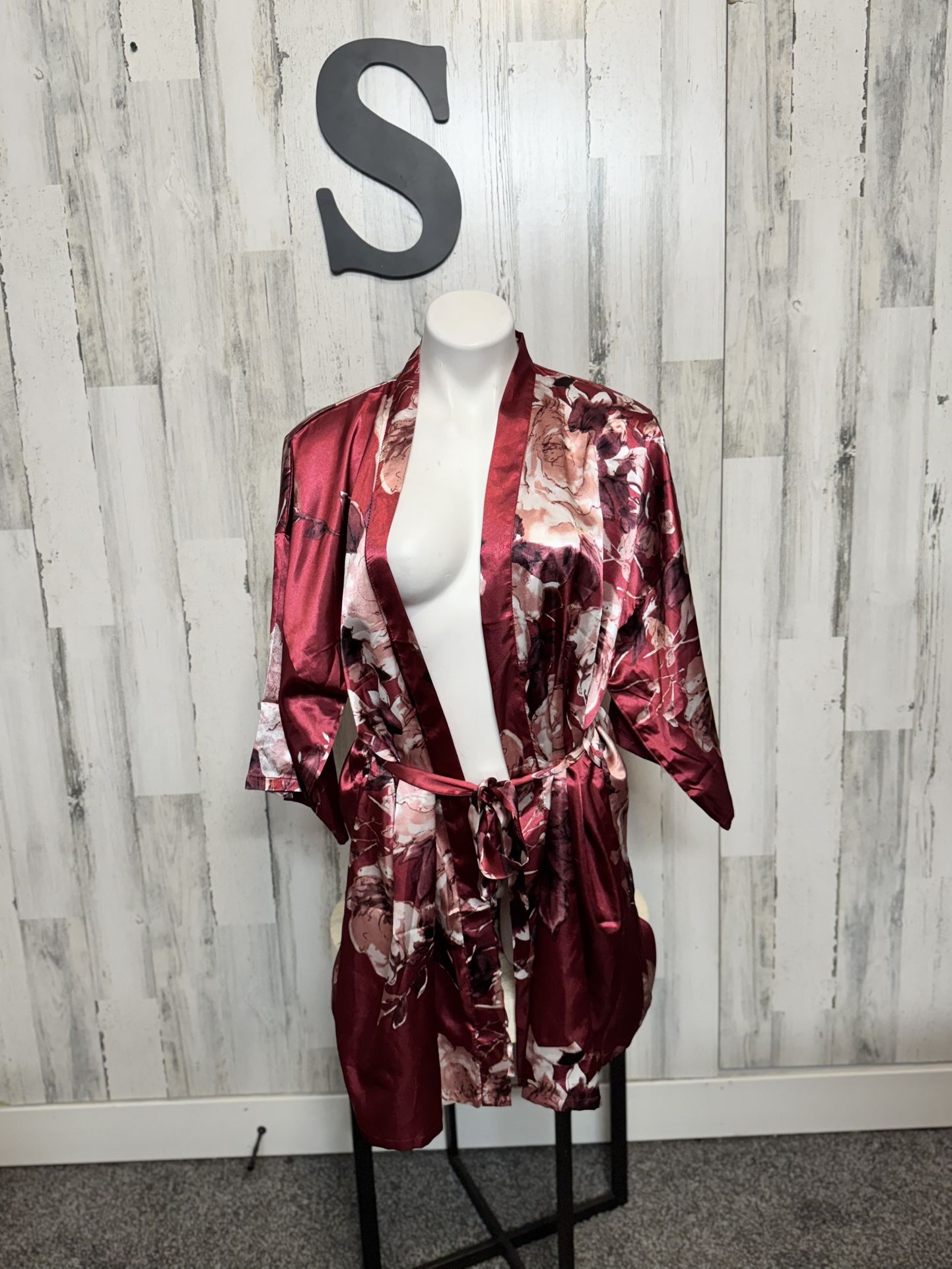 Floral Silk Robe 