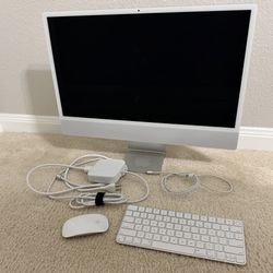2021 M1 - 24” Silver iMac With 4.5k Retina Display - 512 Gb SSD And 8 Gb Ram