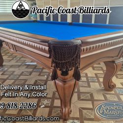 Spencer Marston Pool Table (FREE Install + New Felt Any Color)