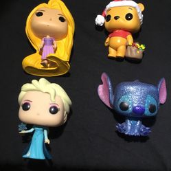 funky Pop The Pooh Disney Vinyl Figure No Box Bando Of 4 