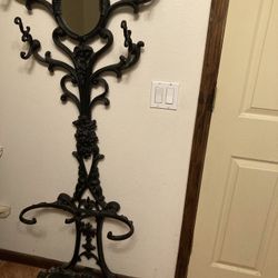 Antique Iron Coat Holder