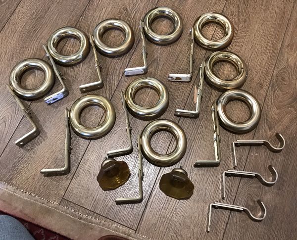 Adjustable Valance Drapery Rings And Wall Brackets Hardware For