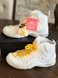Supreme x Nike Air Bakin White Amarillo DX3292-100 Size 8.5 New With Box Rare!