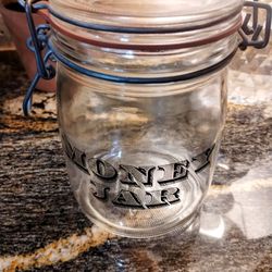 Vintage Money Latch Jar