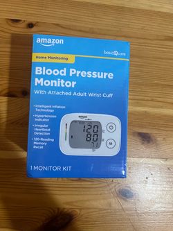 Amazon Basic Care Wrist Blood Pressure Monitor - Digital BP Monitor with Large Display and Intelligent Inflation Technology Brand New $18 Meet Up In I
