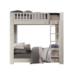 Weathered White Twin Bunk Beds — Excellent Condition — $350 Each
