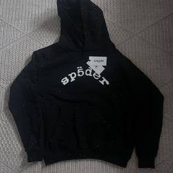 Black Rhinestone VVS Sp5der Hoodie M