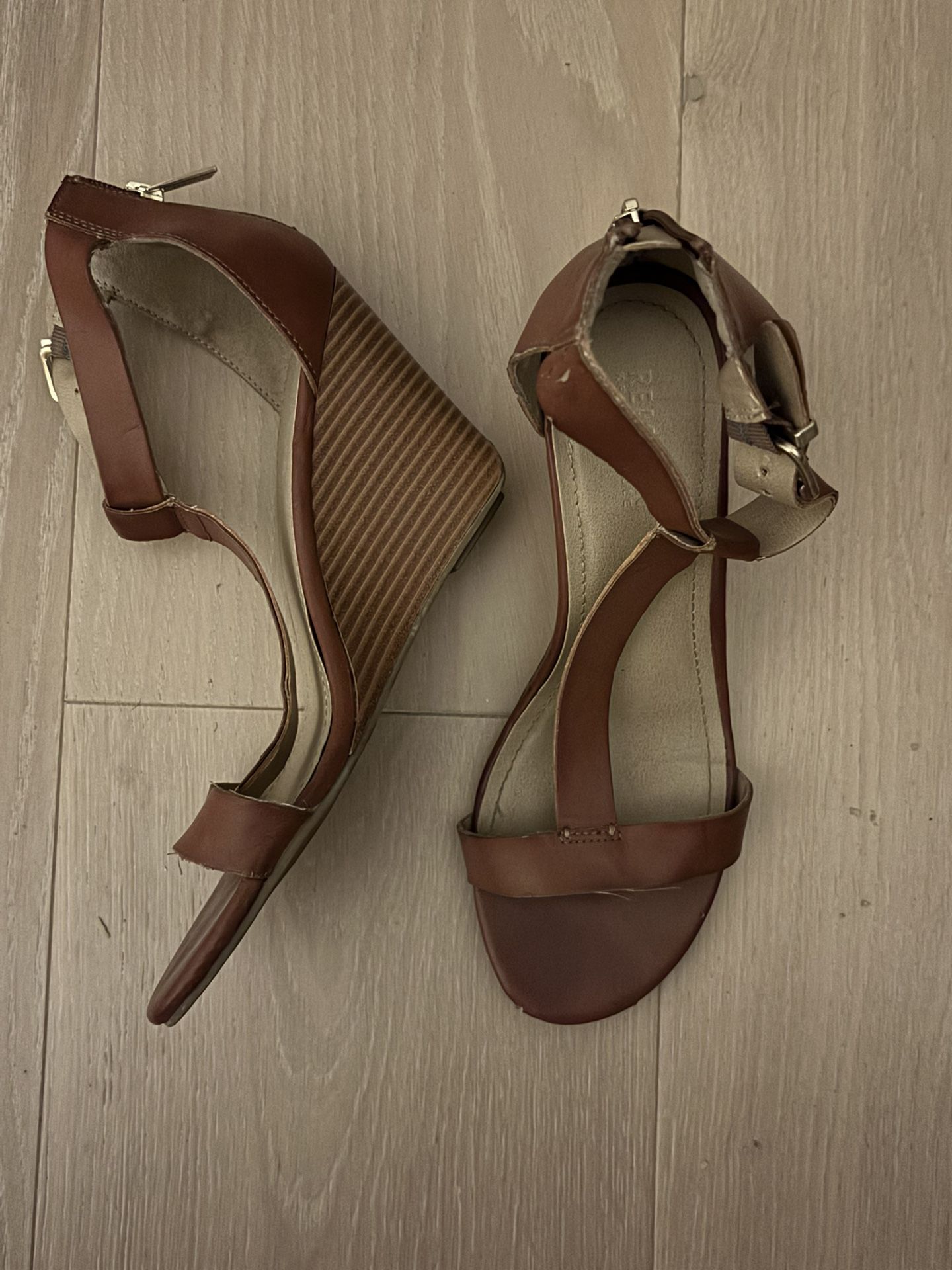 Leather Wedge Sandal