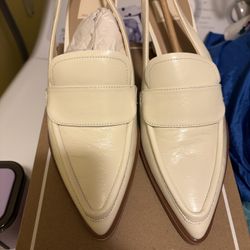 Dolce vita White Leather Crinkle Shoe
