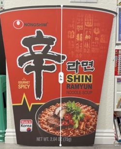 Nongshim Shin Ramyun Giant Cup Noodle Display