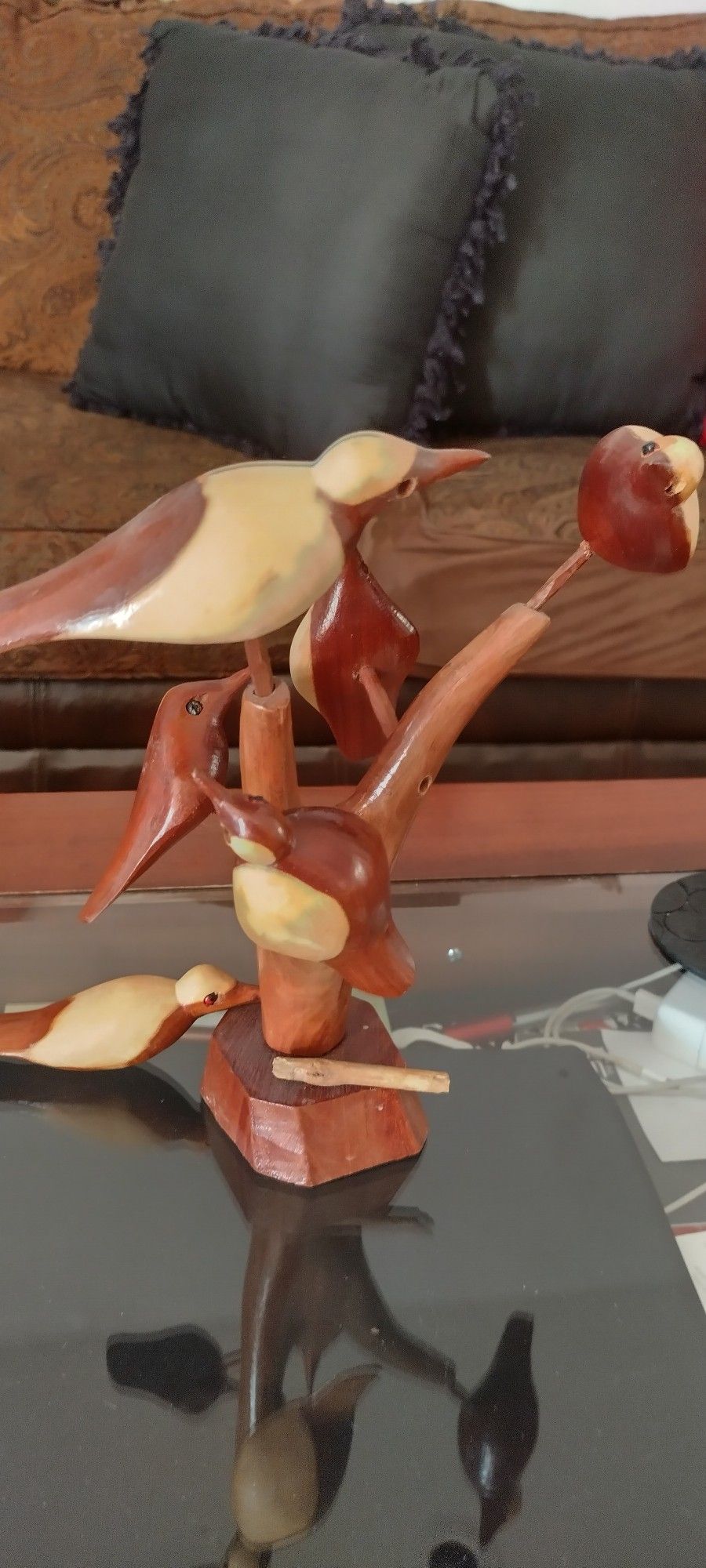 Wooden Bird Statue