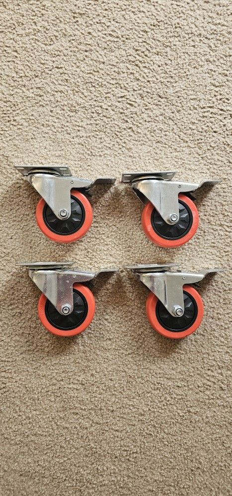 4-250lb Rated Wheel Swivel Caster With Locks