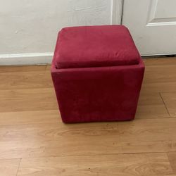 vanity stool small pink fuchsia ottoman 
