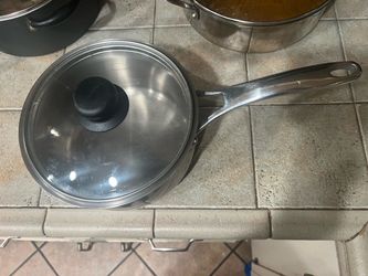 2 Stainless Steel Saucepan with Glass Lid
