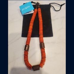 Coral and Copper Necklace