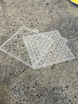 Reusable Cake & Cookie Decorating Stencils – Set of 2 Geometric Patterns – Never Used